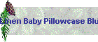 Linen Baby Pillowcase Blue Dots