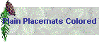 Plain Placemats Colored